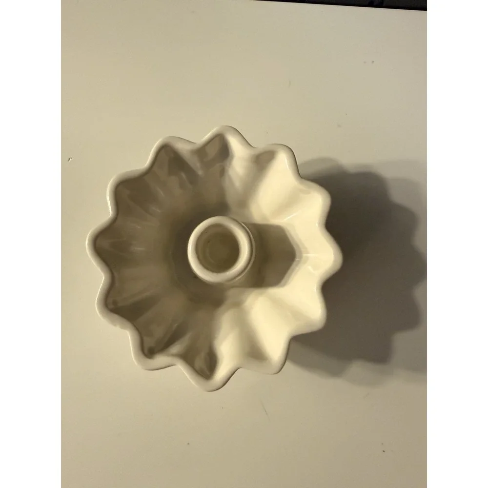 Vtg Red Wing Pottery Fluted Candle Holder Midwest USA pottery 1619